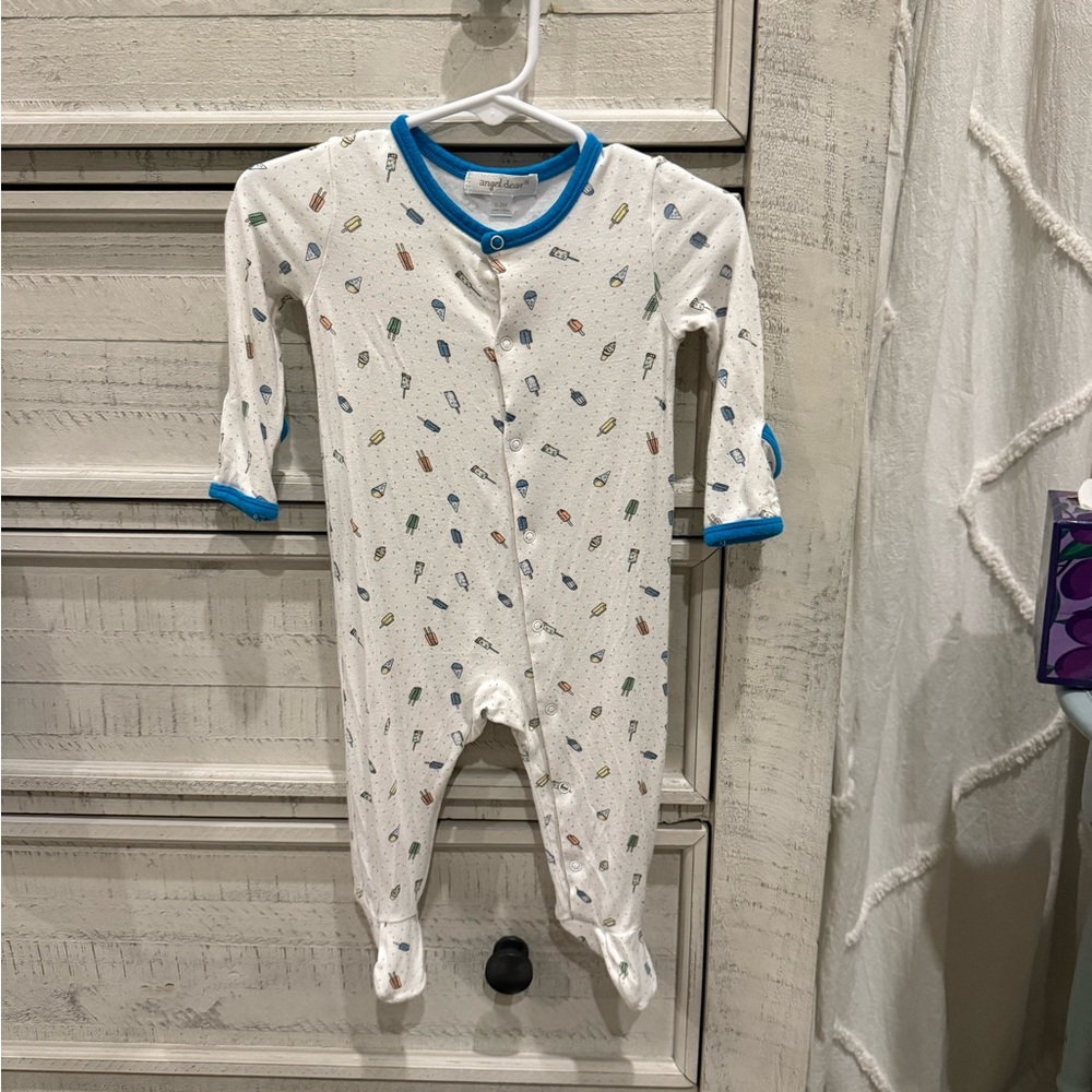 Angel dear Colorful ice cream Footie with Blue Accents 0-3mo